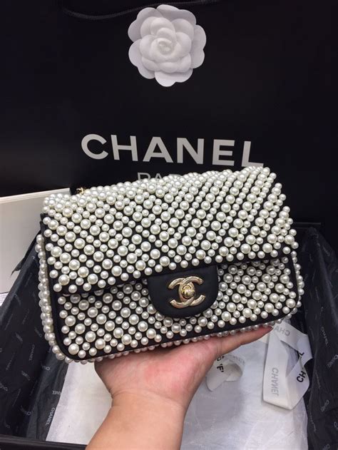 chanel pearl blue mini|Chanel handbags.